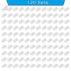 Flying Horse66 120 Sets Plastic Sew on Snap Fasteners, Transparent Press Studs Plastic Snaps Button, 7mm