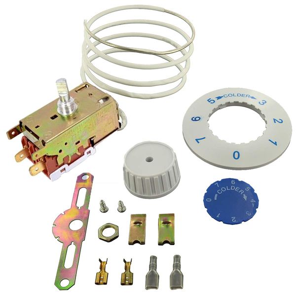 SPARES2GO Universal Temperature Thermostat for Fridge Freezers (Type VC1)