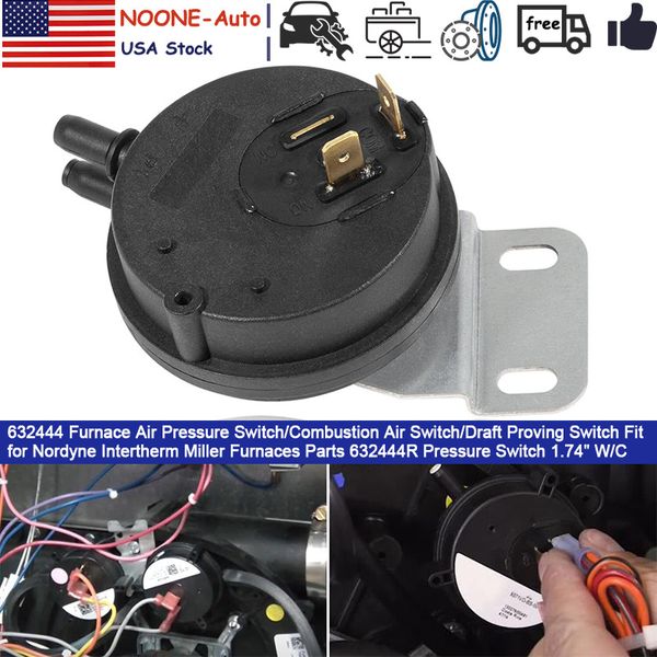 632252, 632452 632444 Gas Furnace Parts Pressure Switch 1.74'' W/C for Nordyne