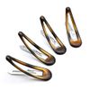 Dofash 12pcs 5CM/2IN Epoxy Snap Hair Clips Small Hair Slides Hair Barrettes Hair Accessories for Women（TORTOISE AMBER）