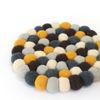 Trivet Felt Ball Yellow Gray