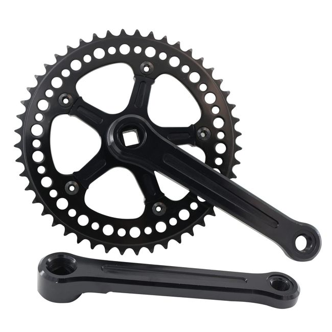 WEERAS Fixed Gear Bicycle Crank Single Speed 48T 130BCD 170mm Upgraded Material, Fully CNC Grinding