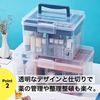 NYANDELMO First Aid Kit, Medicine Box, Clear, Multi-functional Storage Case, Lightweight (Blue, Small)