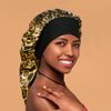 2 Pieces Long Silky Sleep Bonnet for Curly Hair, Extra Large Women Hair Bonnets Long Dreadlocks and Braids Satin Sleeping Caps Night Cap for Hair Care Multicolor