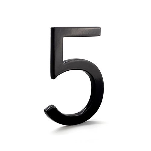 Montague Metal Products MHN-08-F-BK1-5 Floating House Number, 8" x 6" x 0.375", Black