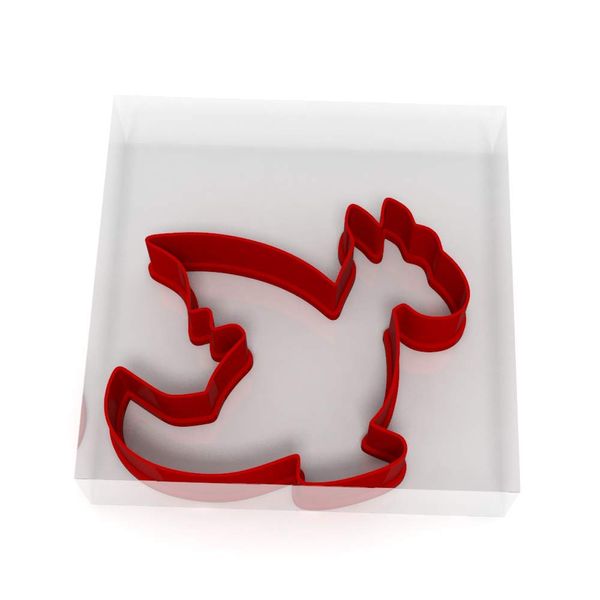 Custom Cutters Dragon Shaped Cookie Cutter | Plastic Cutter for Baking, Fondant, Clay, Pastry, Icing, Jewellery (8CM)