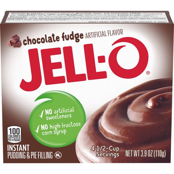 Jell-O Instant Chocolate Fudge Pudding & Pie Filling (3.9 oz Boxes, Pack of 6)