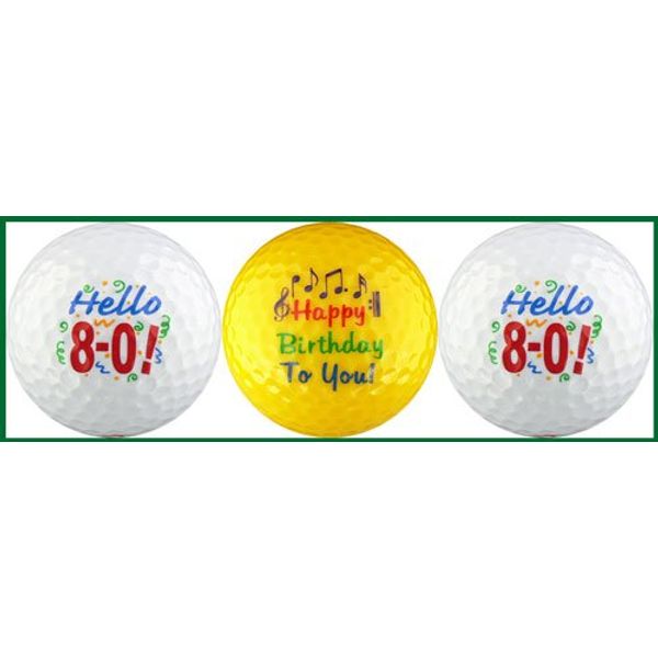 EnjoyLife Inc Hello! Eighty Birthday Golf Ball Gift Set