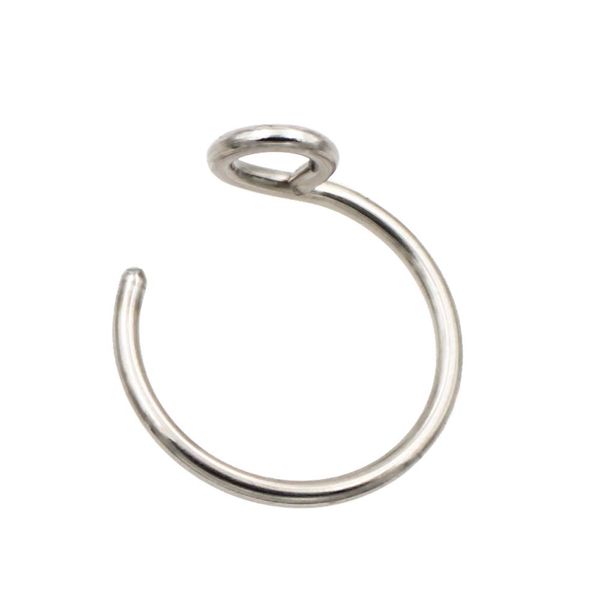 FANSING Fakes Nose Rings Faux Nose Ring 20g Nose Ring Nose Hoop 20 Gauge 8mm Septum Ring Faux Septum Ring Lip Ring Surgical Steel Piercing Jewelry Silver 1PCS