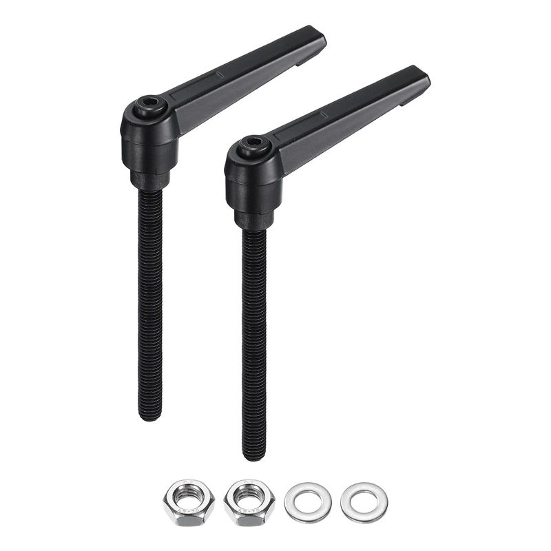 sourcing map 2pcs Lever Adjustable Handles M8 x 80mm Metric Male Thread ...