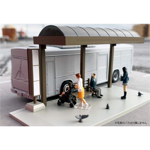 Tomytec 312369 Geo-Colle 64 1/64# Car Snap 05a Bus Stop ABS Accessories & PVC Doll & Accessory Set