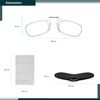 Noble Ultra Slim and Flat Reading Glasses Thin and Flexible Rimless (2 Pairs)(Clear)+3.00