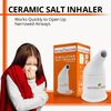 Natural Solution Ceramic Salt Inhaler with 2 Himalayan Pink Salt Refills, Relief Breathing Congestion, White