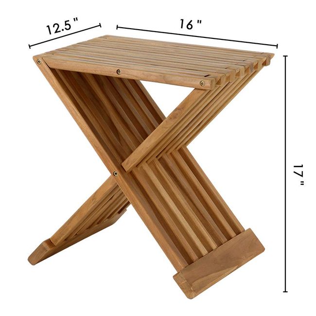 Waterproof wood shower discount bench