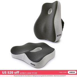 US Car Seat Lumbar Support Pillow Car Waist Pad Memory Foam