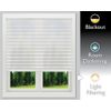 No Tools Light Filtering Pleated Paper Shade, White, 36" x 72", 6 Pack