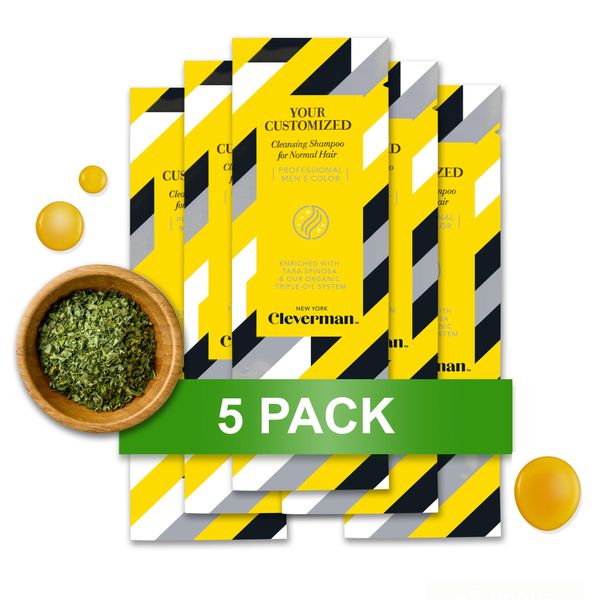 CLEVERMAN 5 pack Cleansing Shampoo for Normal Hair, 20 mL (Sample Size)