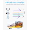 ANRRI Blue Light Blocking Glasses Square Eyeglasses Frame Filter Blue Ray Computer Game Glasses, Clear-red, Medium