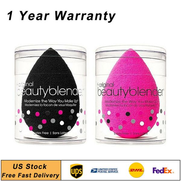 Beauty Makeup Sponge Blender Flawless Latex Foundation Puff Pink+Black