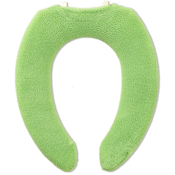 OKA 4548622308631 Toilet Seat Cover, Soft Toilet Seat Thunk, U-Shaped, Green (Antibacterial, Odor Resistant, Clean Fresh)