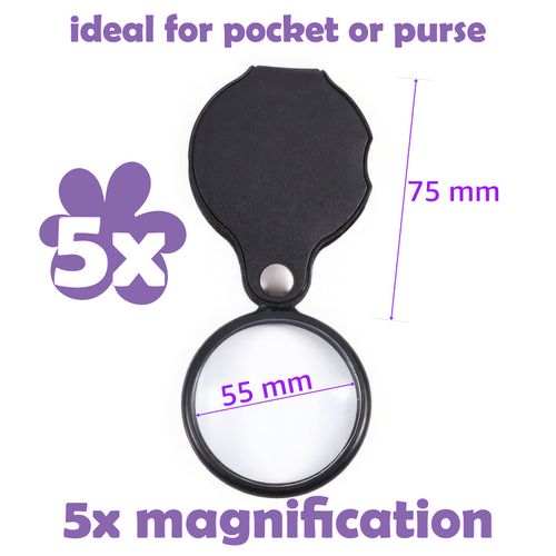 Small Magnifying Glass Childrens Glasses Pocket Magnifier Kids