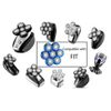 MAWAER Upgrade 7 Blades Head Shaver Replacement Head Blades for Freedom Groom*** AidallsWel and Most Mainstream Brands Head Shaver Electric Shaver Replacement Head (7 Blue)