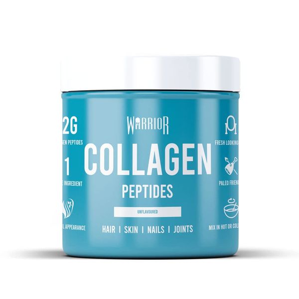 Warrior Collagen Peptides - Collagen Powder - 180g - Made from Premium Bovine Hydrolysed Collagen - Supplement to Promote Healthy Skin, Hair, Nails, and Joints (Unflavoured)