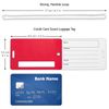 Strong PVC Luggage Tags, Secure, Easy to Spot, Privacy, Strong Flexible Loop, 4 Pack Red