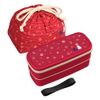 OSK PW-28C 月花 Lunch Box, Polypropylene, Red