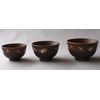 Miyamoto Sangyo Soup Bowl Wood Grain Medium Plum Pattern