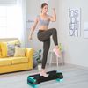 27" Aerobic Step Trainer Cardio Adjustable Exercise Workout Fitness w/ Risers