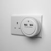 Benross LED Plug in Night Light with Dual USB Charger, White