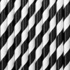 Generique - 10 Black striped straws