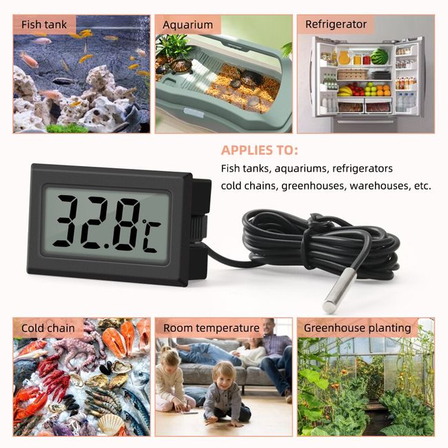 Black Digital Thermometer Mini