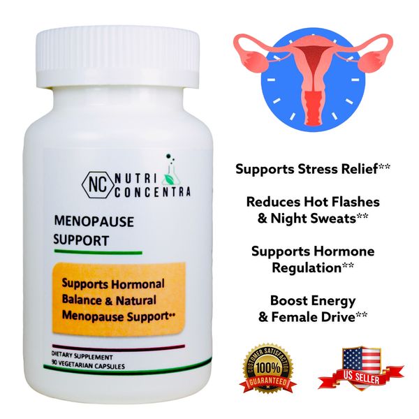Menopause Mood Control, Hormone Balance, Herbs Extract Formula, 90 Capsules.