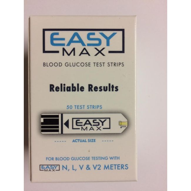 EASYMax Blood Glucose 50 Test Strips Best Price Exp: 8/29/2024