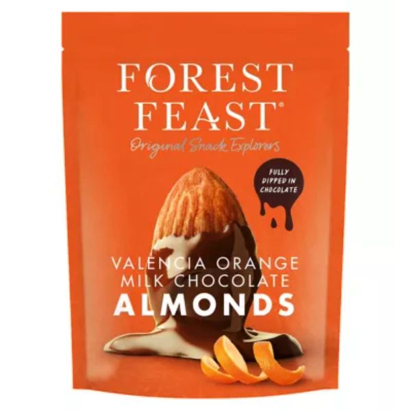 Forest Feast Valencia Orange Milk Chocolate Almonds 120g