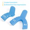 10 PCS Dental Impression Trays Disposable Plastic Small Medium Large Autoclavable Perforated Impression Trays Set Blue