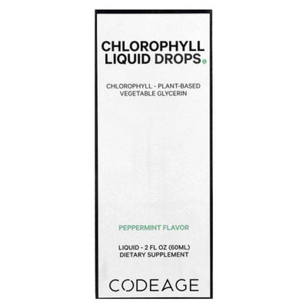Chlorophyll Liquid Drops, Peppermint, 2 fl oz (60 ml)