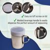 Dozenegg Stainless Steel Versatile Dredge Shaker, Set of 2 Powder Sugar Shaker Duster, Stainless Steel Powder Sugar Shaker with Handle, Sifter For Cinnamon Sugar Pepper Powder Cocoa Flour (silver)