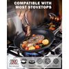 8-Piece Nonstick Hard Anodized Cookware Set, Pots and Pans Set Includes Saucepan