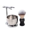 Shaving Set for Men, 3 in 1 Grooming Set Includes Shaving Brush, Shaving Bowl, Razor & Brush Stand