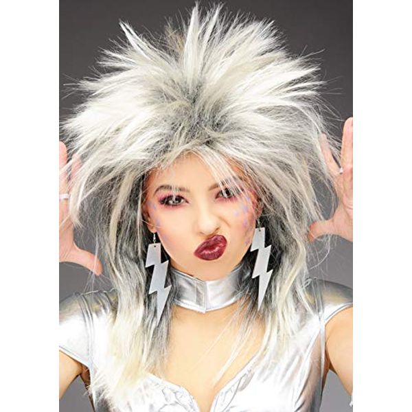 Magic Box 1970s Glam Rock Blonde Spiky Rockstar Wig