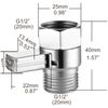CIENCIA Shower Head Shut-Off Valve Brass Shut-Off Valve G1/2 Inch for Shower Chrome AV016C
