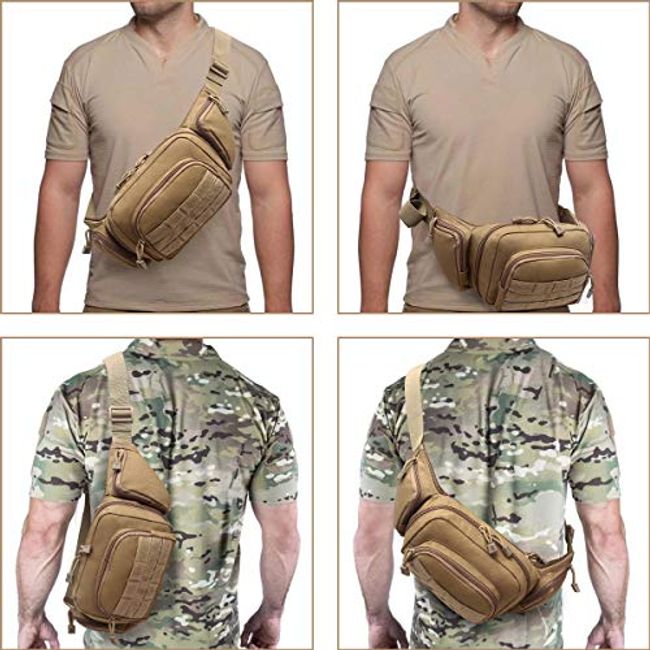 US Tactical Concealed Carry Pistol Fanny Pack Holster Waist Pack Bag Gun  Holster