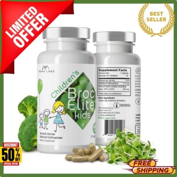 Mara Labs Broc Elite Kids Broccoli Supplement w/Naturally Stabilized Sulfor 30ct