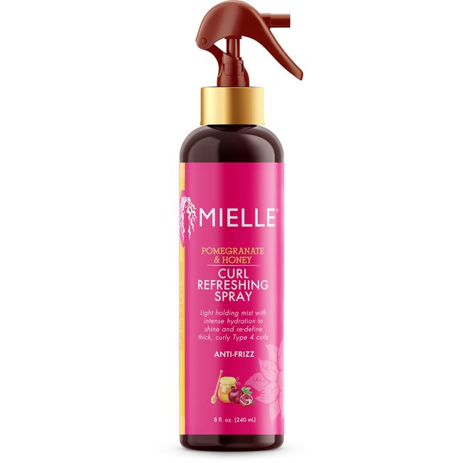 Mielle Pomegranate & Honey Curl Refreshing Spray 240ml, Clear