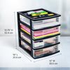Gracious Living 4 Drawer Desktop Countertop Storage w/Organizer, Black (4 Pack)