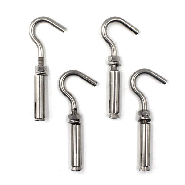 Pack of 4 M10 Open Cup Hook Expansion Bolt 304 Stainless Steel