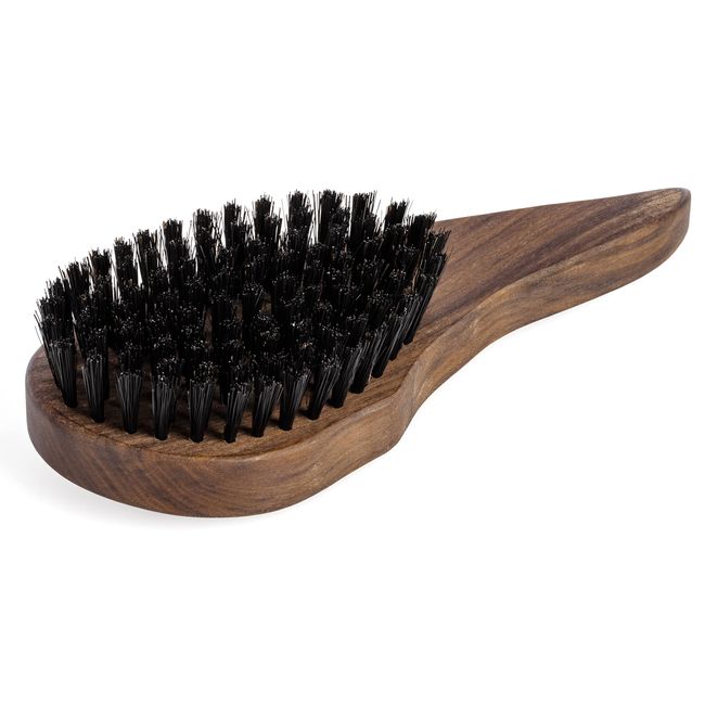 REMOS Hairbrush with wild boar bristles - made of local walnut wood - ergonomic